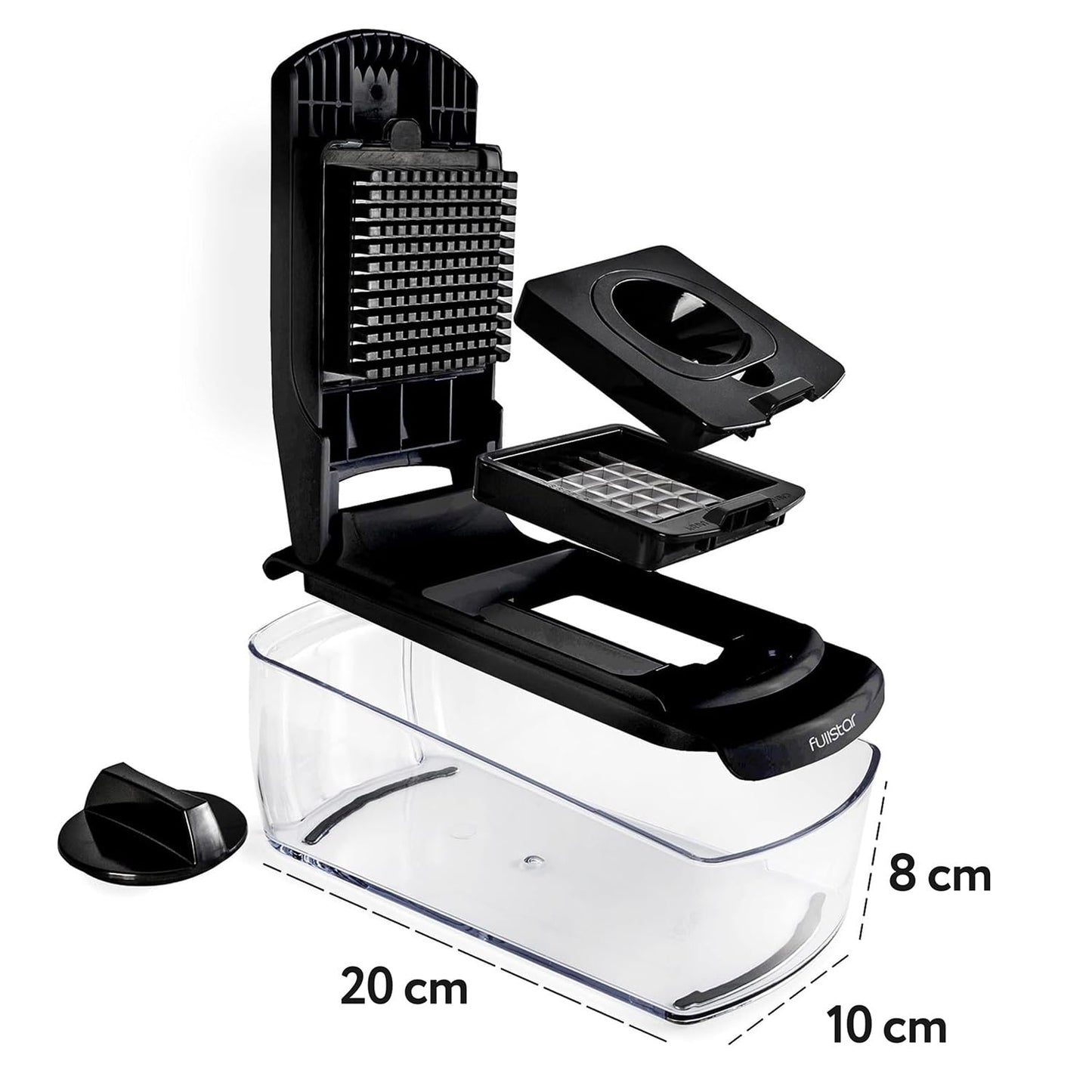 Fullstar The Original Pro Chopper - Vegetable Chopper and Spiralizer, Food Chopper with Container, Fruit Slicer, Kitchen Gadgets & Accessories, Home Essentials (4 in 1, Black)