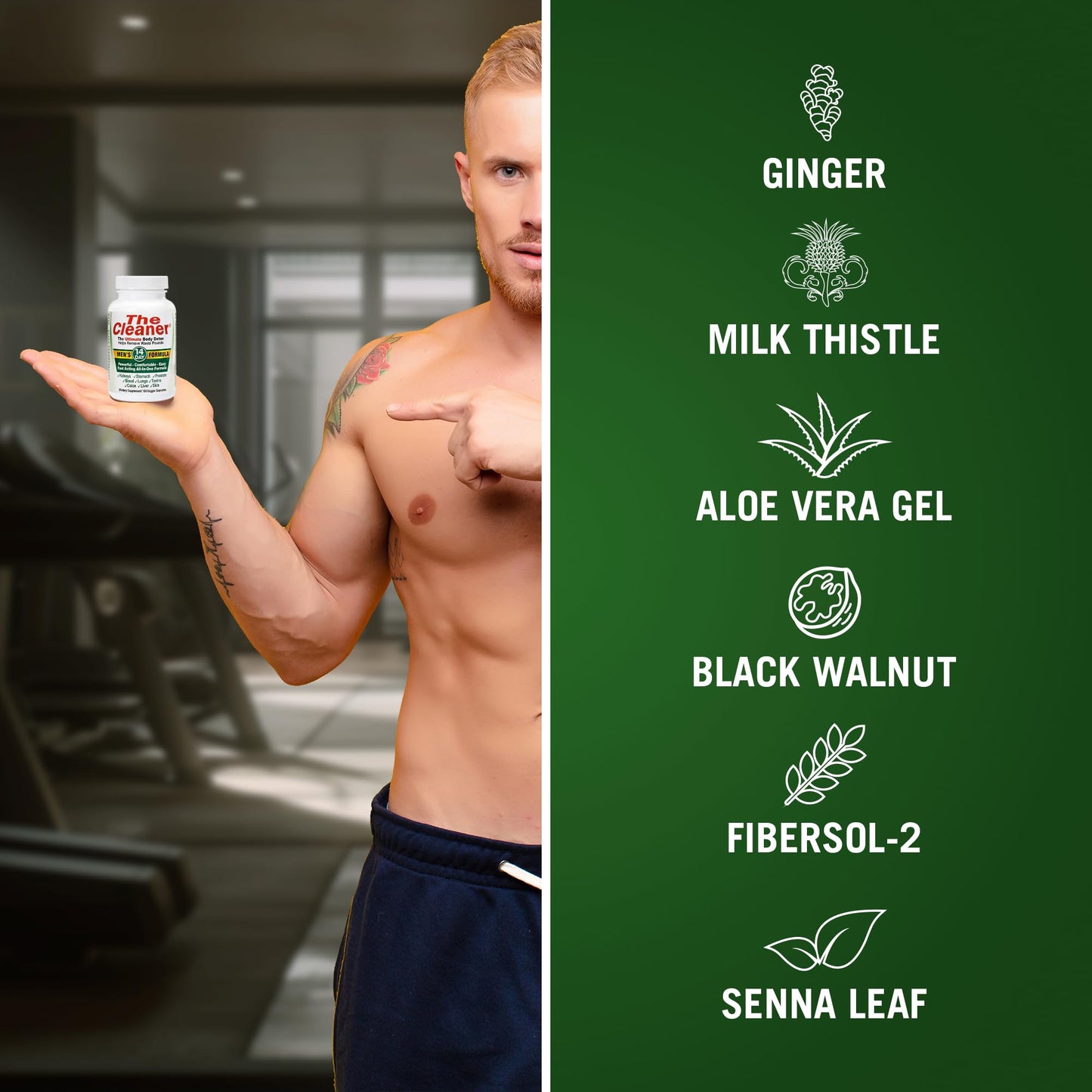Century Systems The Cleaner Detox, Powerful 14-Day Complete Internal Cleansing Formula for Men, Support Digestive Health, 104 Vegetarian Capsules (Two 7 Day treatments)