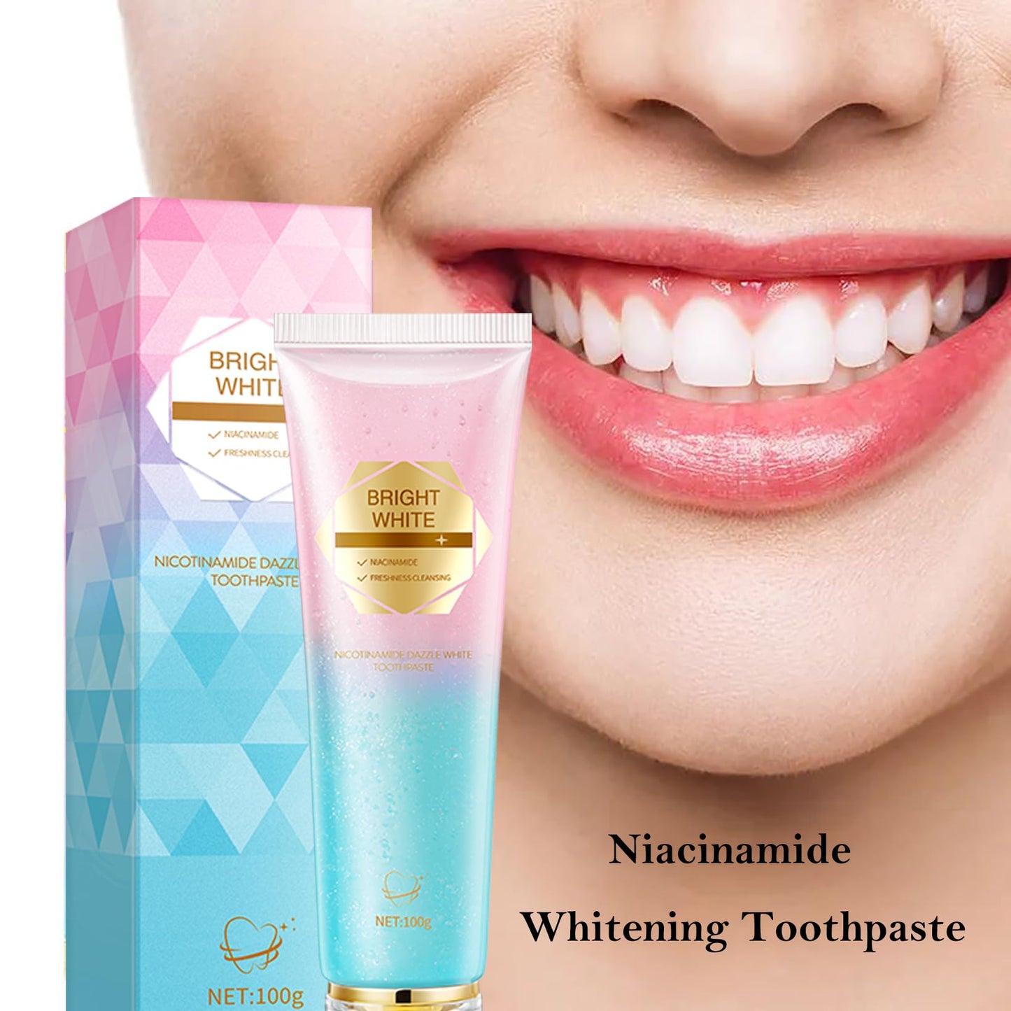 Ayzololo Niacinamide Whitening Toothpaste,Fresh Breath,Remove Tooth Stains,3.53 oz/ 100g