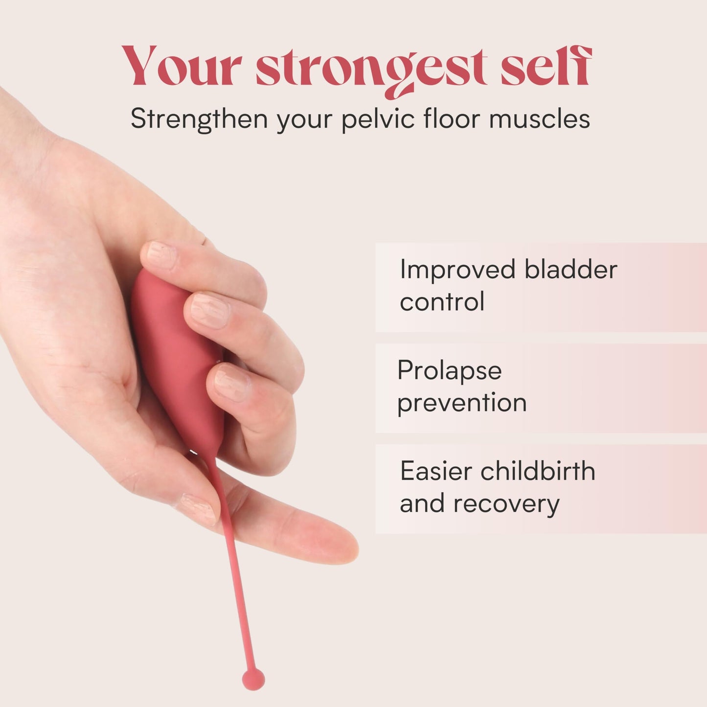 Clea Pelvic Floor Muscle Trainer Set for Women - Set of 4 | Premium Weighted Exercise Balls for Women for Pelvic Floor Strengthening and Tightening, Improved Bladder Control, Prolapse Prevention