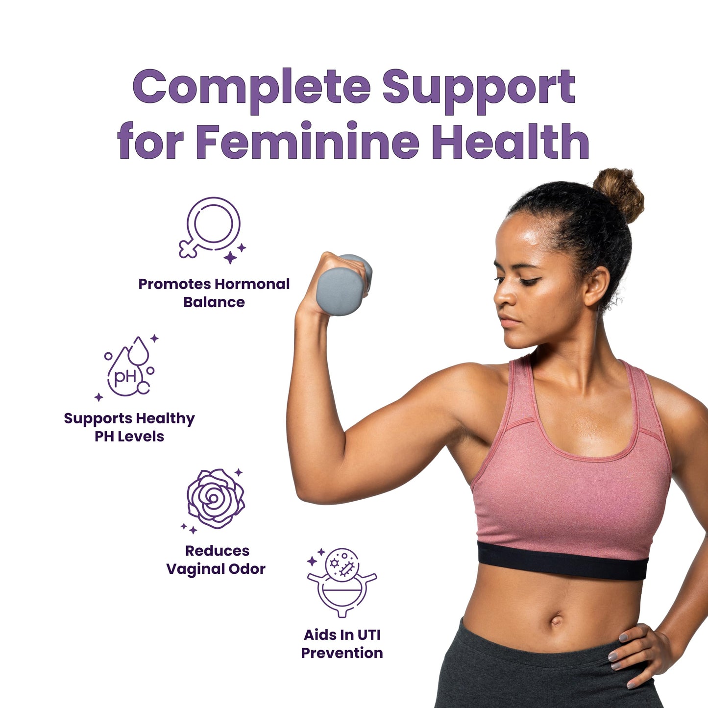 Her Fantasy Box | Vaginal Probiotics for Women – Prebiotics + Advanced Lactobacillus Blend – Hormonal Balance, PMS Relief & UTI Prevention – Feminine Health Support with Cranberry & D-Mannose