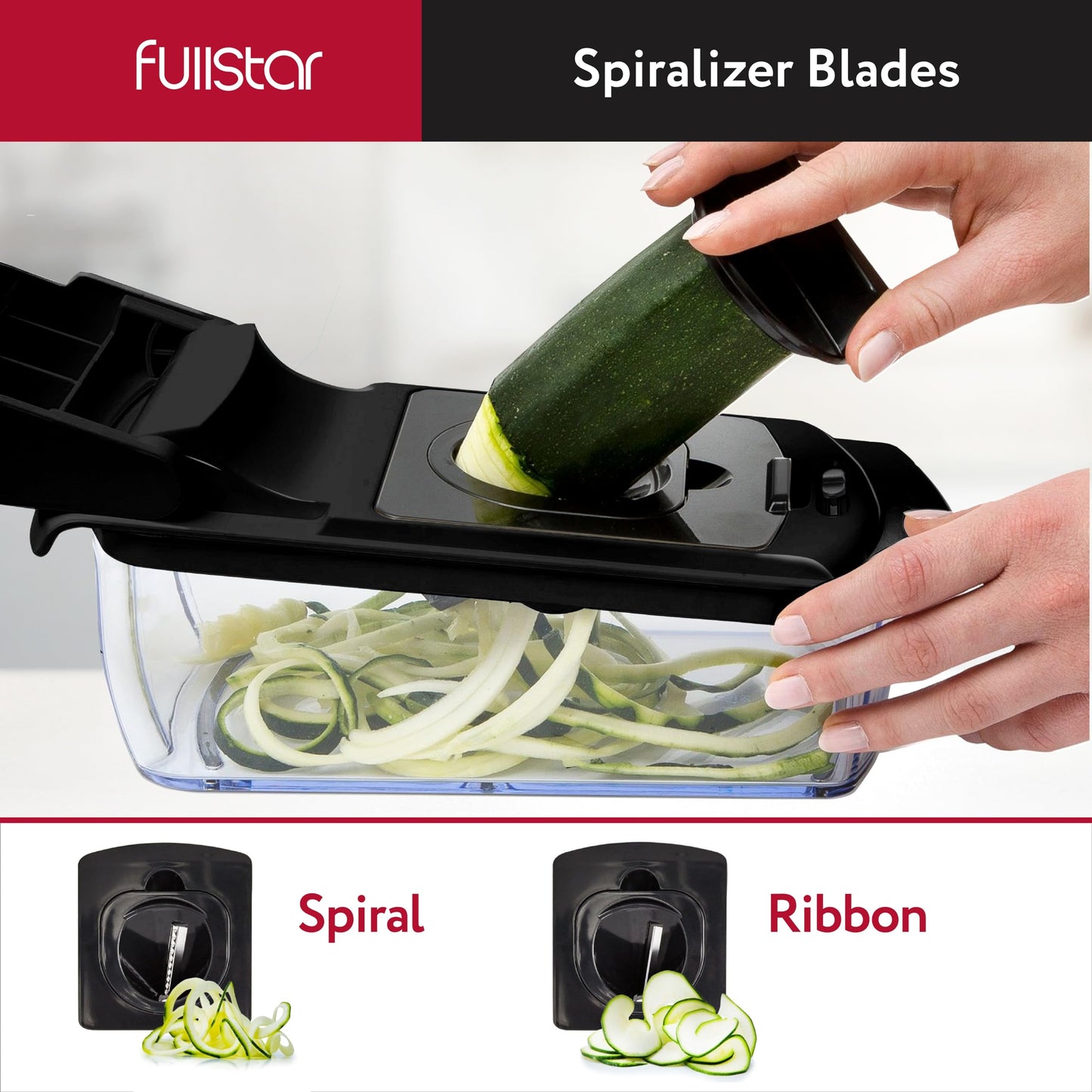 Fullstar The Original Pro Chopper - Vegetable Chopper and Spiralizer, Food Chopper with Container, Fruit Slicer, Kitchen Gadgets & Accessories, Home Essentials (4 in 1, Black)