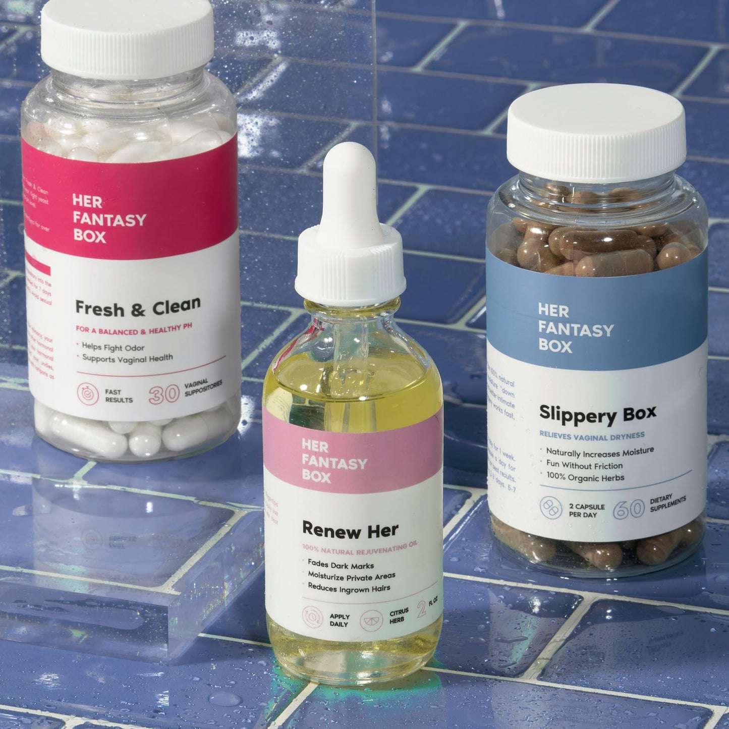 Her Fantasy Box | Renew Her - Natural Rejuvenating Yoni Oil for Dark Spots, Ingrown Hair, and Skin Brightening - Nourishing, Moisturizing Formula for All Skin Types