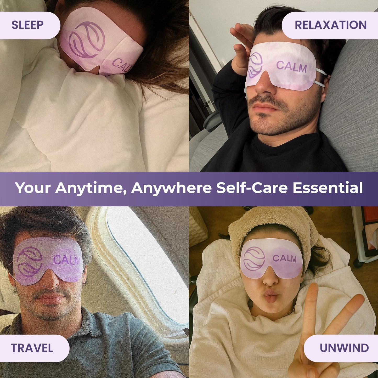 Body Restore Self Heating Warm Compress for Dry Eyes 5 Pack - Heated Eye Mask for Fast Relief, Birthday Gifts for Women, Men, Stye Eye Treatment, Relaxation, Travel Essentials - Variety