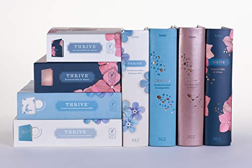 NLT THRIVE Devotional Bible for Women (LeatherLike, Rose Metallic)