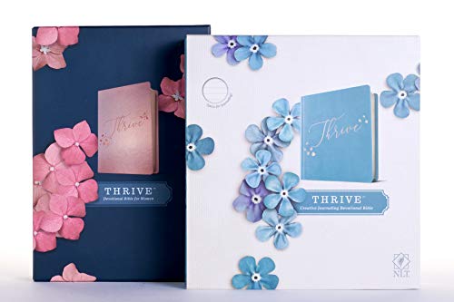 NLT THRIVE Devotional Bible for Women (LeatherLike, Rose Metallic)