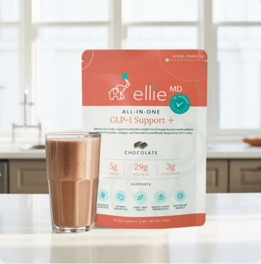 GLP-1 Support +                                               This daily formula was created to support lean muscle, gut health, digestion, and micronutrient balance. Available in Vanilla, Chocolate, & Coffee